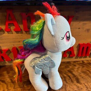 Build-A-Bear Blue Plush with Rainbow Mane, My Little Pony Rainbow Pegasus Dash